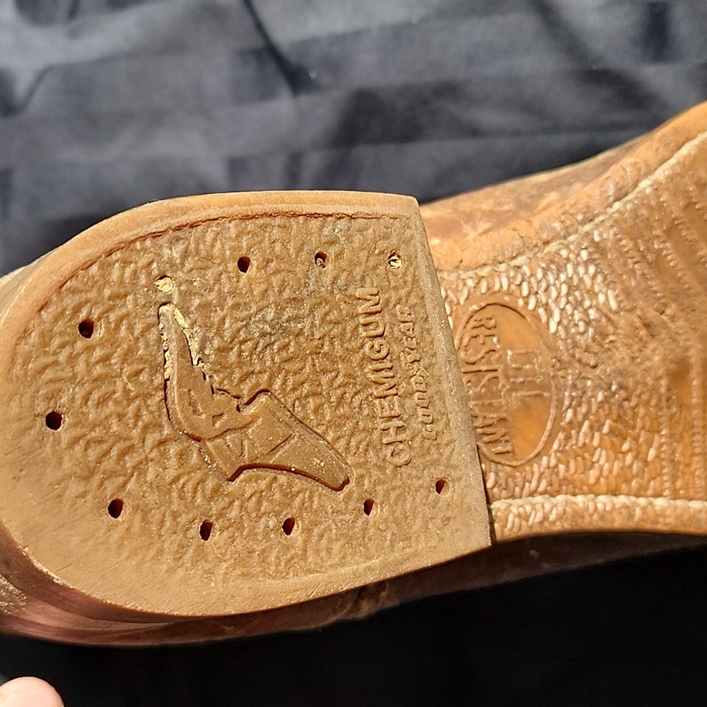 Redwing Mens Work/Cowboy Boots visible Slits Check Pinterest 4 Ideas 2 Repurpose - Picture 4 of 7